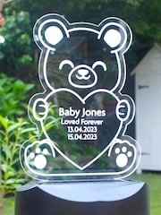 Natural Personalised Bear Memorial Outdoor Solar Light by PMC - Image 3 of 3
