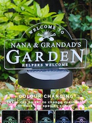Natural Personalised Garden Sign Outdoor Solar Light by PMC - Image 1 of 4