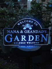 Natural Personalised Garden Sign Outdoor Solar Light by PMC - Image 2 of 4