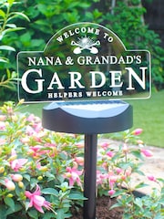 Natural Personalised Garden Sign Outdoor Solar Light by PMC - Image 3 of 4