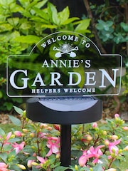 Natural Personalised Garden Sign Outdoor Solar Light by PMC - Image 4 of 4