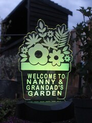 Natural Personalised Plant Pot Outdoor Solar Light by PMC - Image 2 of 3
