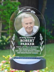 Natural Personalised Memorial Photo Upload Outdoor Solar Light by PMC - Image 2 of 4