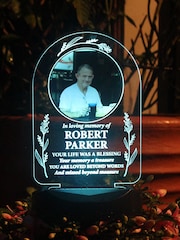 Natural Personalised Memorial Photo Upload Outdoor Solar Light by PMC - Image 3 of 4