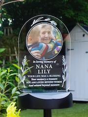 Natural Personalised Memorial Photo Upload Outdoor Solar Light by PMC - Image 4 of 4