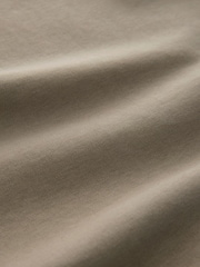 Taupe Brown Interlock Boxy Short Sleeve 100% Cotton T-Shirt - Image 2 of 3