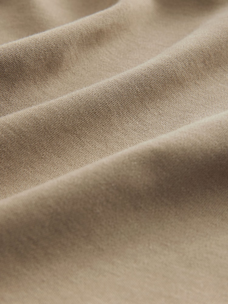 Light Stone Interlock Zip Neck 100% Cotton Polo Shirt - Image 3 of 3