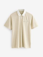 5 Geo Woven Collar Regular Fit Short Sleeve Jersey Polo Shirts 5 Pack - Image 12 of 14