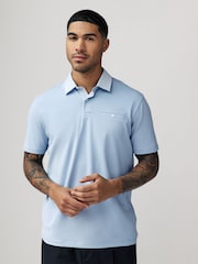 5 Geo Woven Collar Regular Fit Short Sleeve Jersey Polo Shirts 5 Pack - Image 5 of 14