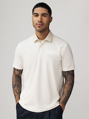 5 Geo Woven Collar Regular Fit Short Sleeve Jersey Polo Shirts 5 Pack - Image 8 of 14