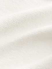 Ecru Heavyweight Textured Jersey 100% Cotton Shirt - Image 7 of 8