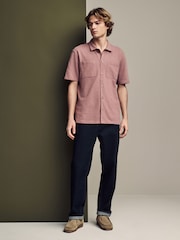Pink Heavyweight Textured Jersey 100% Cotton Shirt - Image 2 of 7
