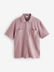 Pink Heavyweight Textured Jersey 100% Cotton Shirt - Image 5 of 7