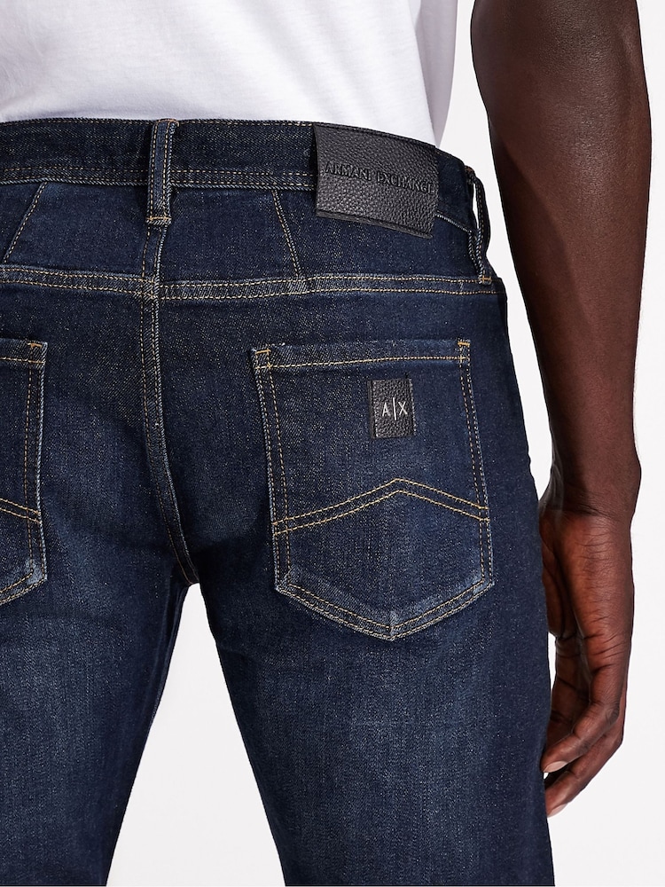 Armani Exchange Slim Fit Denim Dark Wash Jeans - Image 5 of 5