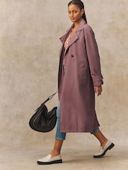 Pink Shower Resistant Trench Coat - Image 2 of 9