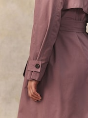 Pink Shower Resistant Trench Coat - Image 6 of 9