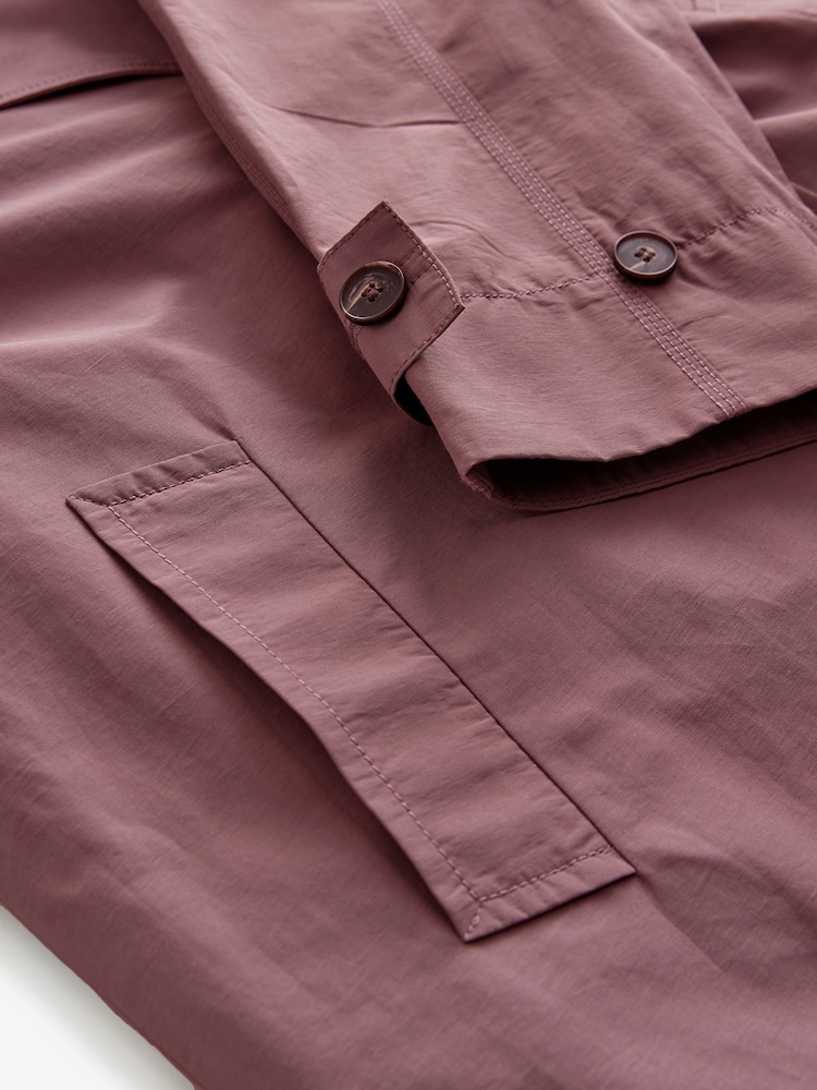 Pink Shower Resistant Trench Coat - Image 9 of 9