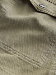 Khaki Green Cotton Utility Jacket - Image 7 of 8
