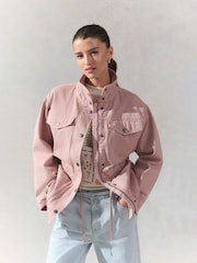 Pink Cotton Utility Jacket - Image 1 of 1