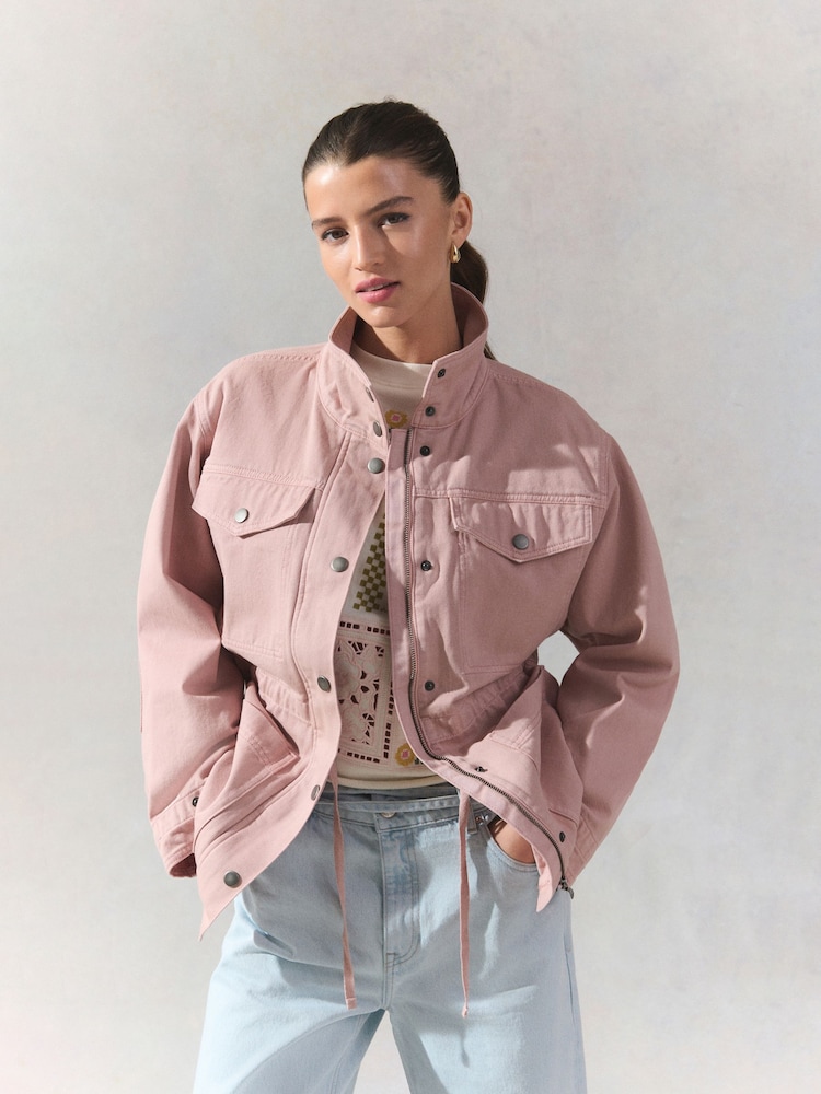 Pink Cotton Utility Jacket - Image 1 of 1