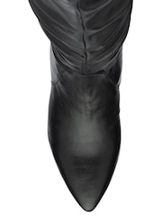 Ravel Black Leather Stiletto-Heel Knee-High Boots - Image 4 of 4