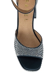 Ravel Blue Satin Heeled Sandals - Image 5 of 5