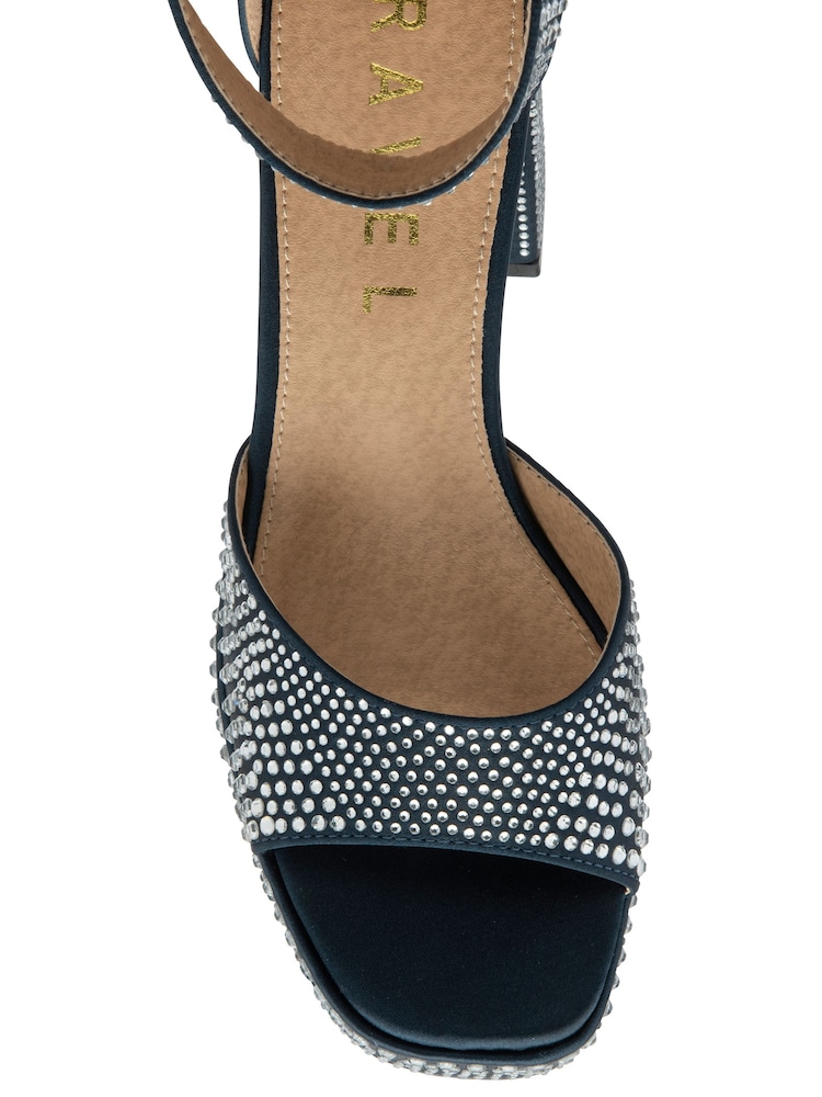 Ravel Blue Satin Heeled Sandals - Image 5 of 5
