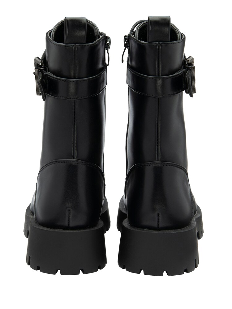 Ravel Black Zip-Up Round Toe Ankle Boots - Image 2 of 4