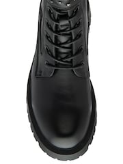 Ravel Black Zip-Up Round Toe Ankle Boots - Image 3 of 4