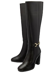 Ravel Brown Leather Knee High Boots - Image 2 of 4