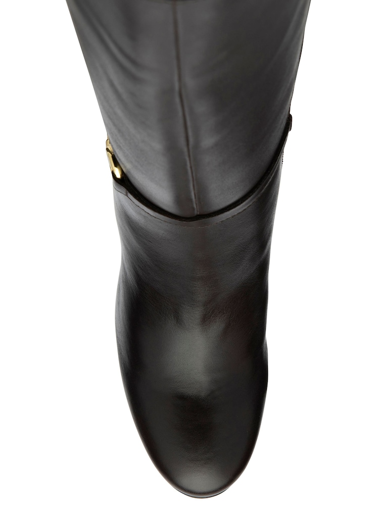 Ravel Brown Leather Knee High Boots - Image 4 of 4