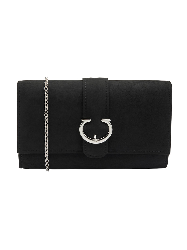 Ravel Black Clutch Bag with Chain - Image 1 of 4