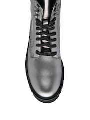 Ravel Silver Leather Zip Up Ankle Boots - Image 4 of 4