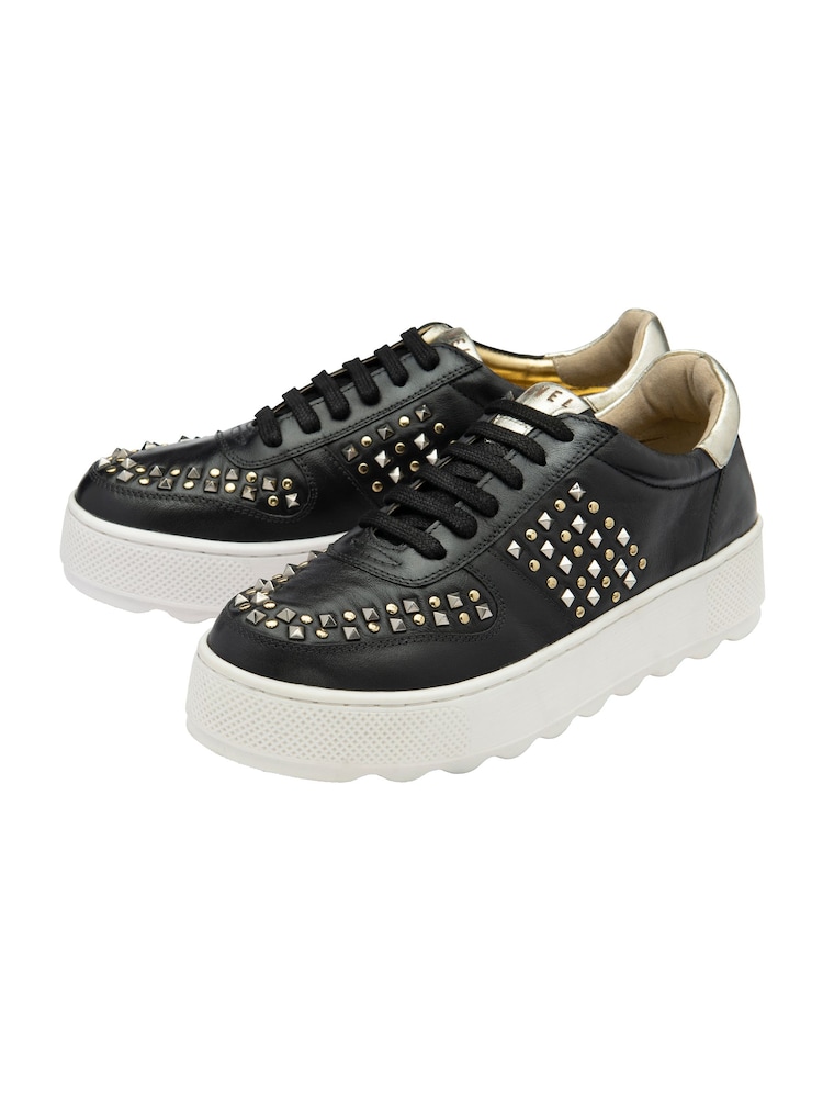 Schwarz - Ravel Leather Lace-Up Trainers - Bild 4 von 4 Schwarz - Ravel Leather Lace-Up Trainers - Bild 4 von 4