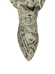 Ravel Snake Print Leather Stiletto-Heel Knee-High Boots - Image 4 of 4