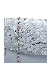 Ravel Brushed Silver Clutch Bag with Chain - Image 4 of 4