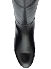 Ravel Black Leather Heeled Knee-High Boots - Image 4 of 4