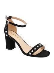 Ravel Black Open Toe Block Heel Sandals - Image 1 of 4