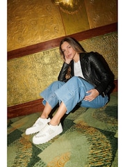 Ravel White Leather Lace-Up Trainers - Image 2 of 5