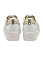 Ravel White Leather Lace-Up Trainers - Image 3 of 5