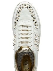 Ravel White Leather Lace-Up Trainers - Image 4 of 5