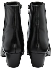 Ravel Black Leather Pointed-Toe Ankle Boots - Image 3 of 4