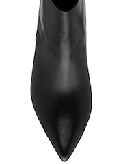Ravel Black Leather Pointed-Toe Ankle Boots - Image 4 of 4