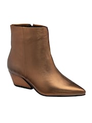Ravel Metallic Leather Pointed-Toe Ankle Boots - Image 1 of 5