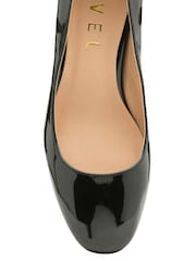 Ravel Black Patent Block-Heel Court Shoes - Image 4 of 4
