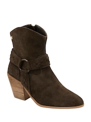 Ravel Brown Heeled Ankle Boots - Image 1 of 4