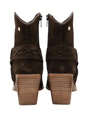 Ravel Brown Heeled Ankle Boots - Image 3 of 4