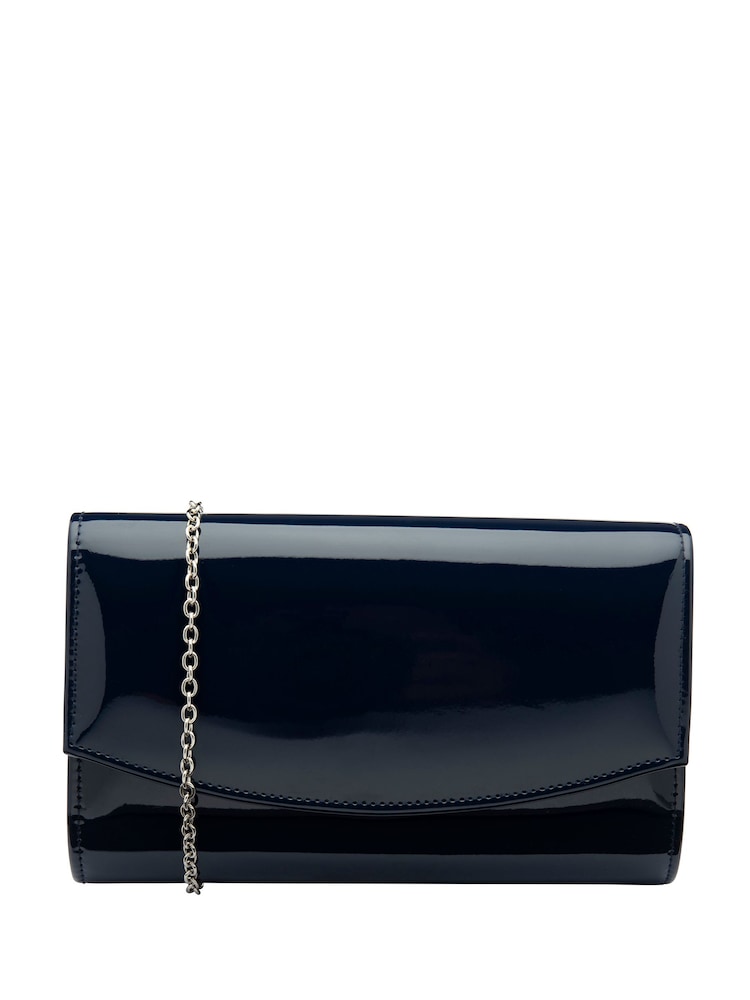 Ravel Dark Blue Clutch Bag with Chain - Image 1 of 4