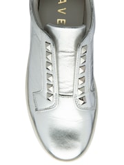 Серебряный - Ravel Leather Slip-On Trainers - Image 4 of 4