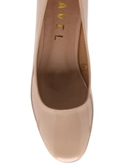 Ravel Nude Patent Block-Heel Court Shoes - Image 4 of 4